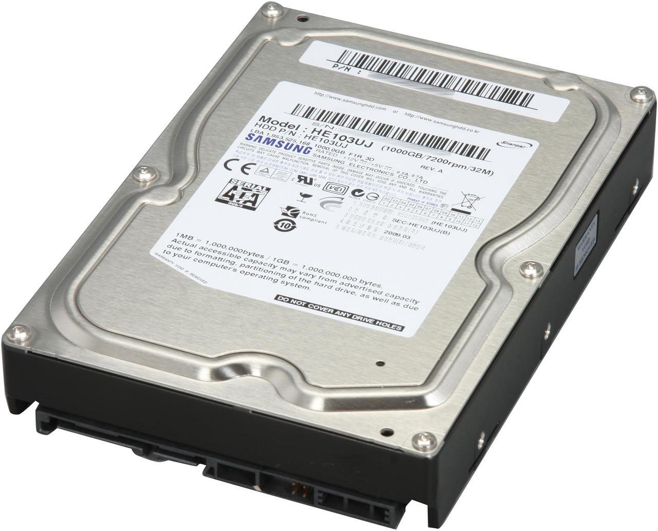 Main image of SAMSUNG F1R RAID-Class HE103UJ 1TB 7200 RPM 32MB Cache SATA 3.0Gb/s 3.5" Hard Drive Bare Drive