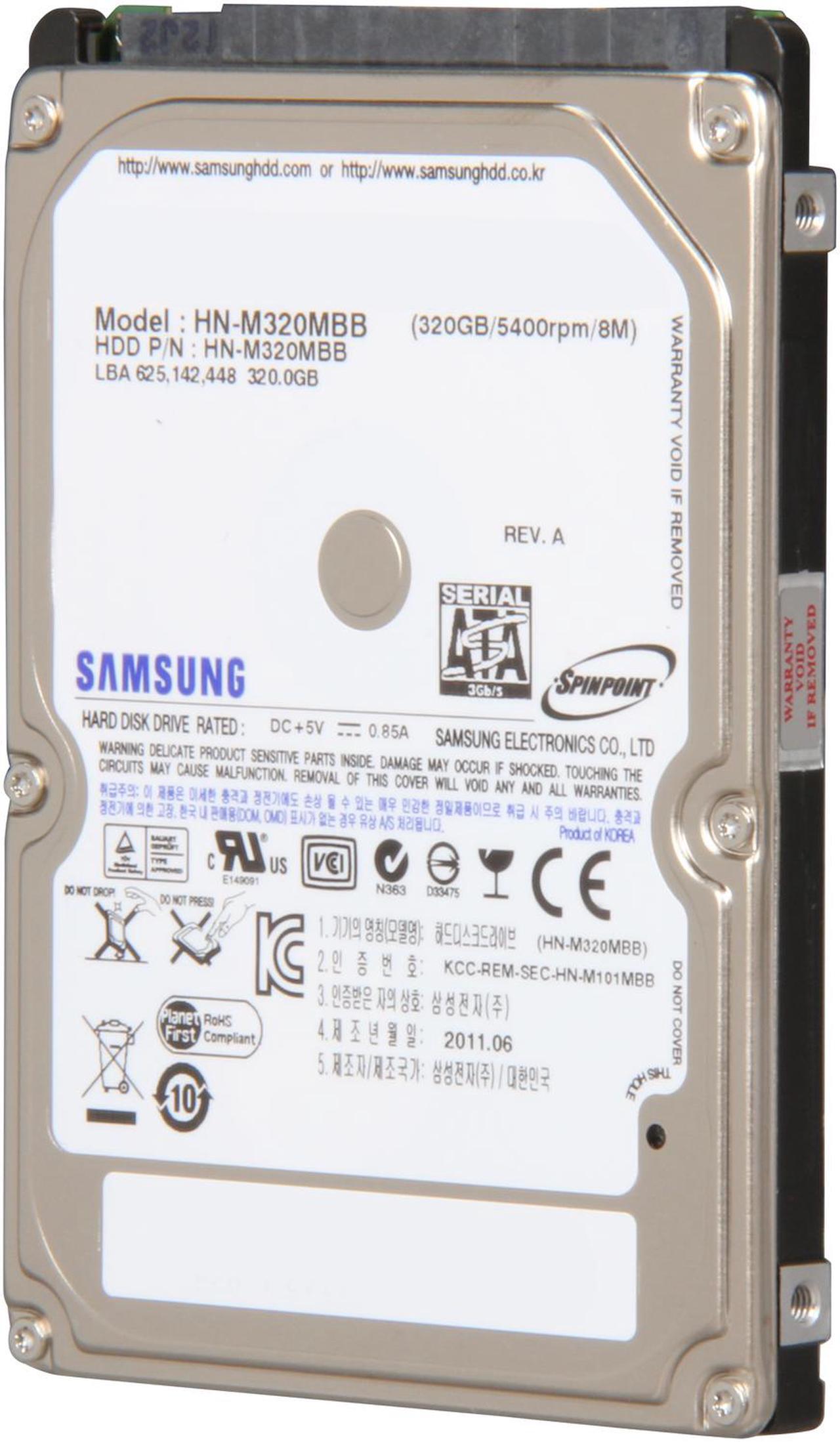 Main image of Seagate Samsung Spinpoint M8 ST320LM001 320GB 5400 RPM 8MB Cache SATA 3.0Gb/s 2.5" Internal Notebook Hard Drive Bare Drive