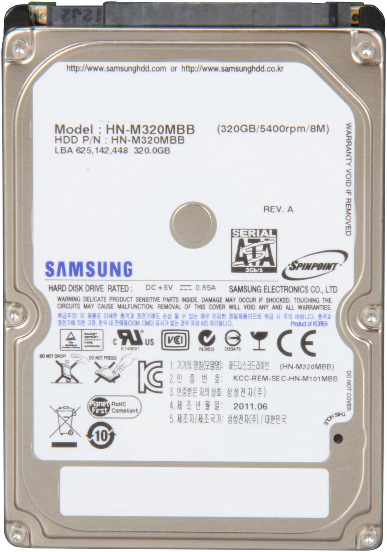 Alt view image 2 of 4 - Seagate Samsung Spinpoint M8 ST320LM001 320GB 5400 RPM 8MB Cache SATA 3.0Gb/s 2.5" Internal Notebook Hard Drive Bare Drive