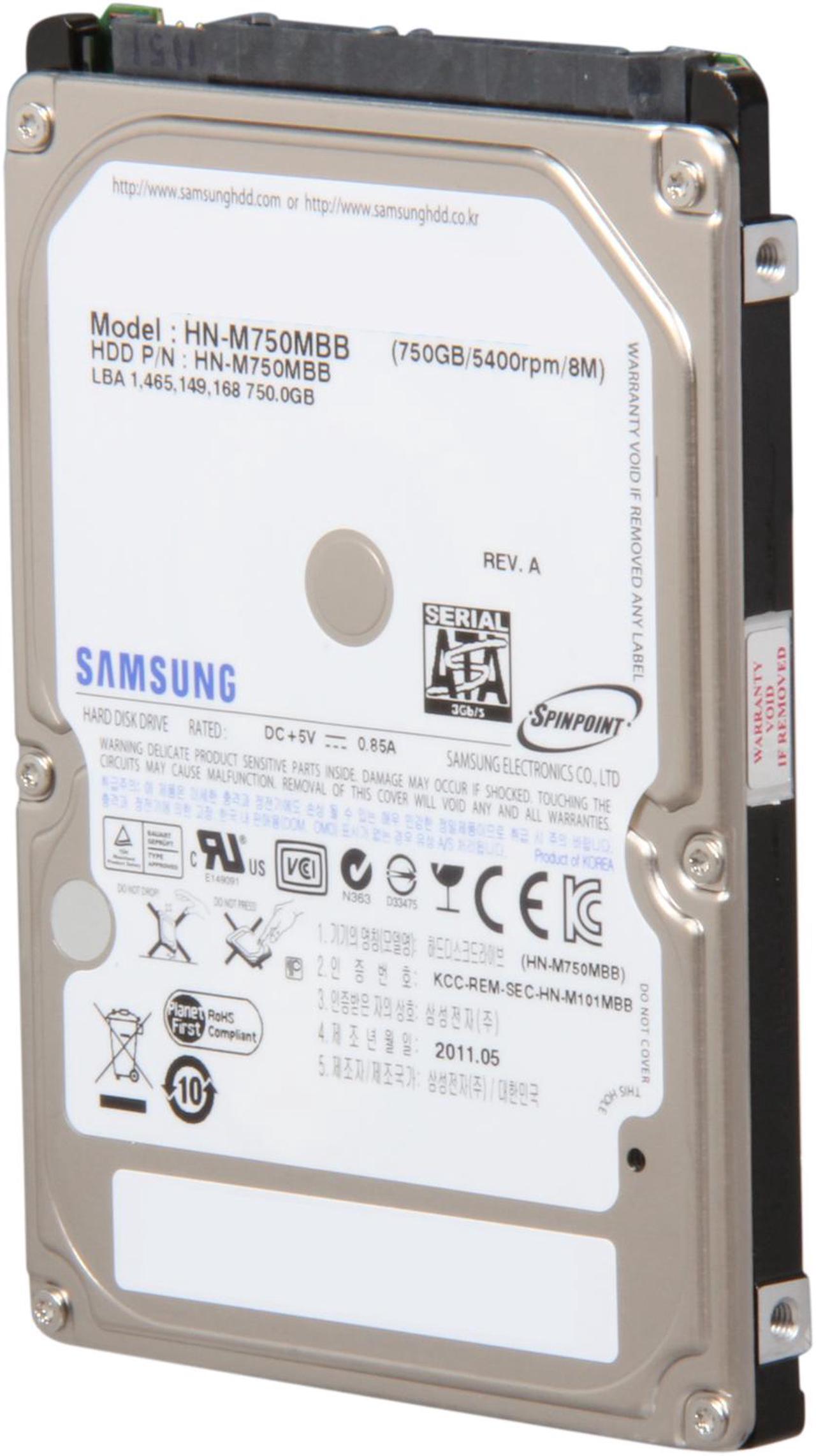 Main image of Seagate Samsung Spinpoint M8 ST750LM022(HN-M750MBB) 750GB 5400 RPM 8MB Cache SATA 3.0Gb/s 2.5" Internal Notebook Hard Drive Bare Drive