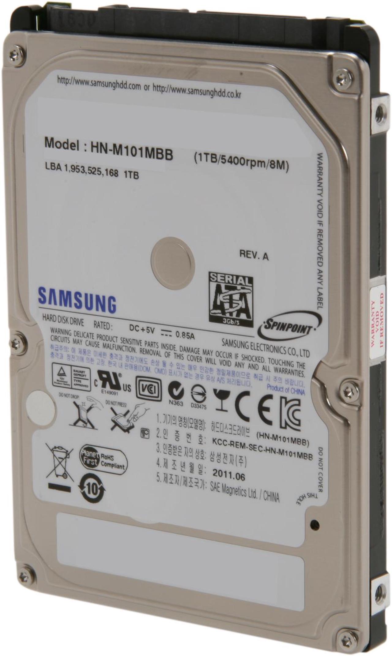 Main image of Seagate Samsung Spinpoint M8 ST1000LM024 (HN-M101MBB/EX2) 1TB 5400 RPM 8MB Cache SATA 6.0Gb/s 2.5" Internal Notebook Hard Drive Bare Drive