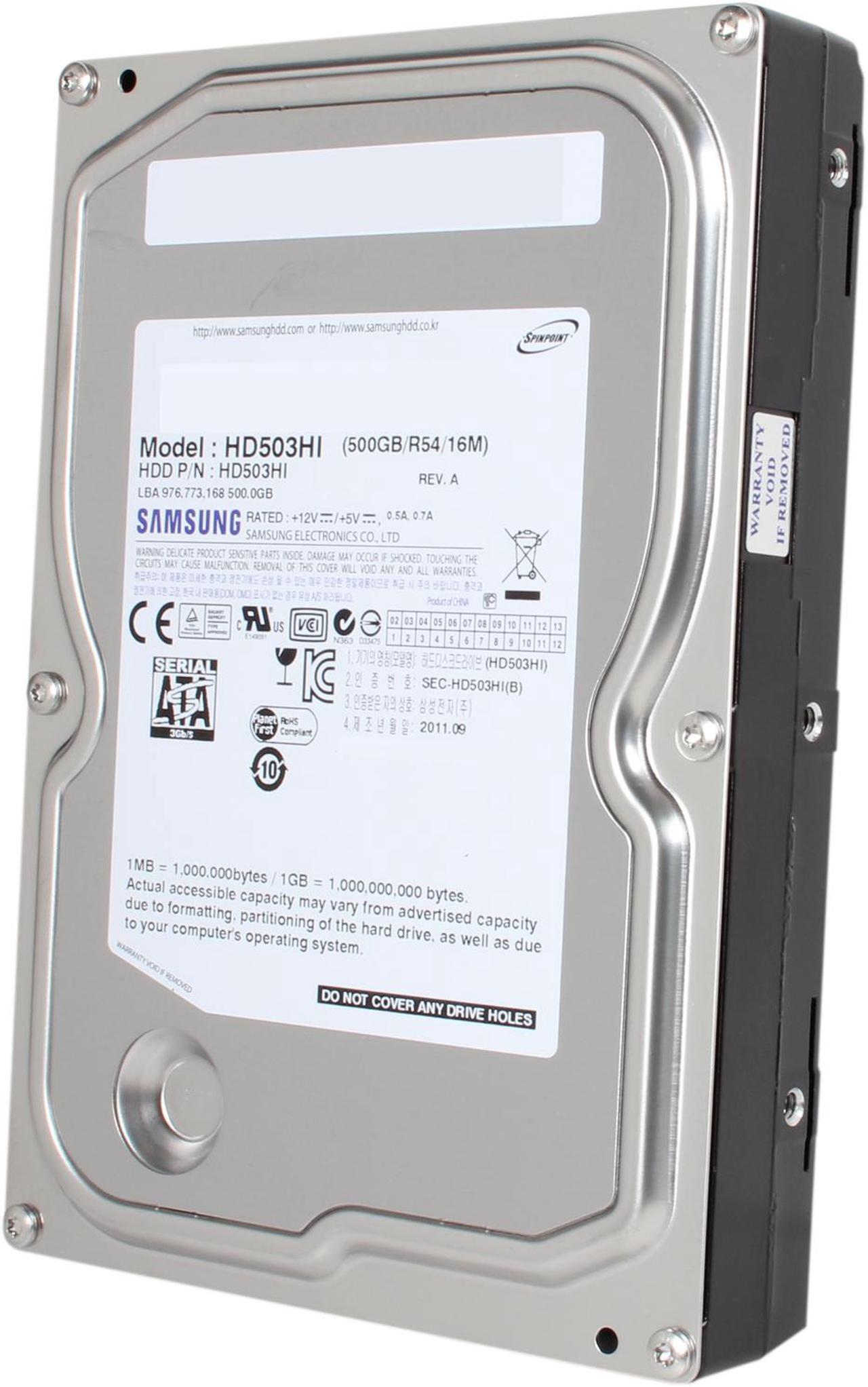 Main image of SAMSUNG Spinpoint F3EG HD503HI 500GB 5400 RPM 16MB Cache SATA 3.0Gb/s 3.5" Internal Hard Drive Bare Drive