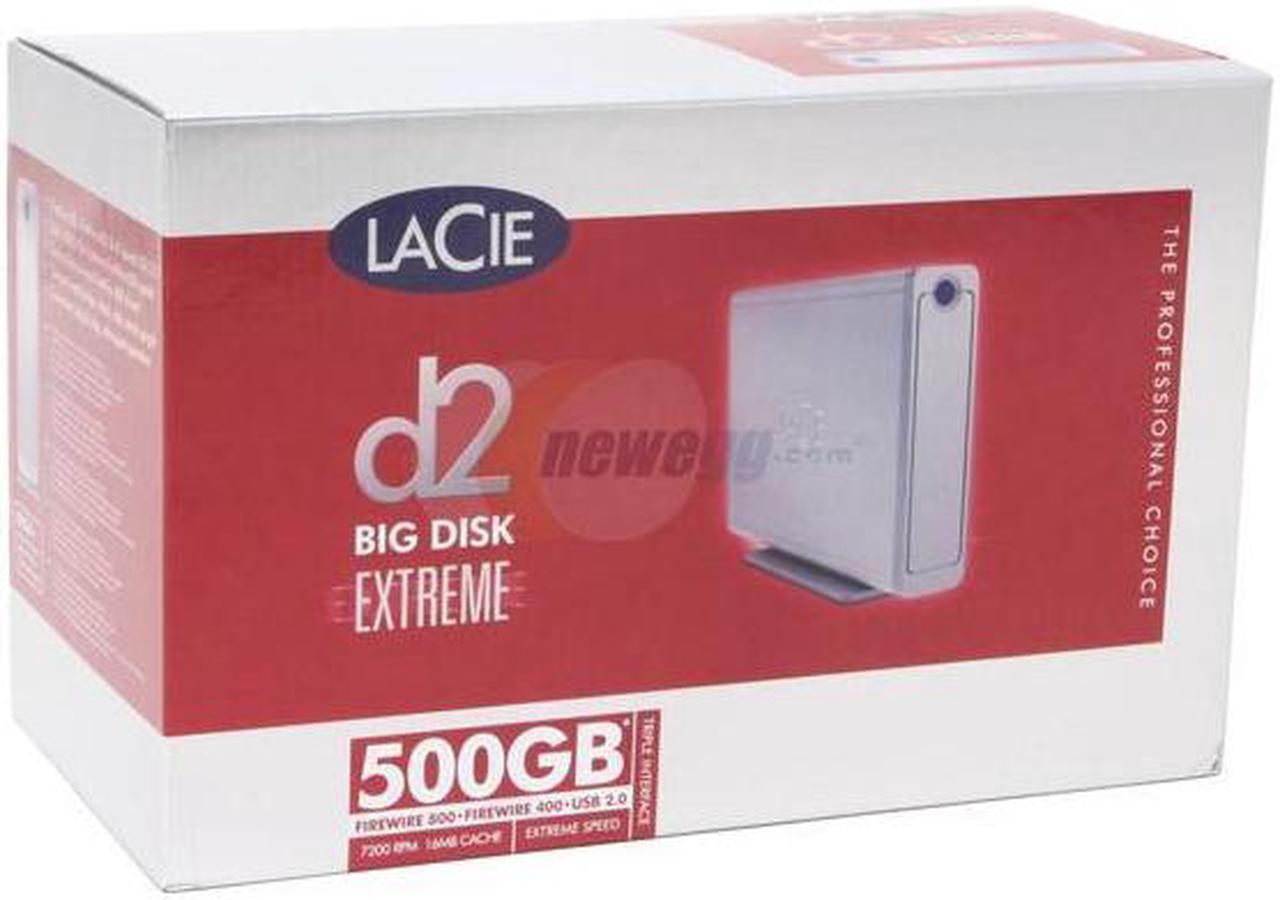 Alt view image 4 of 4 - LACIE Big Disk Extreme 500GB 7200 RPM 3.5" USB 2.0 / Firewire400 / Firewire800 External Hard Drive Model 300794U