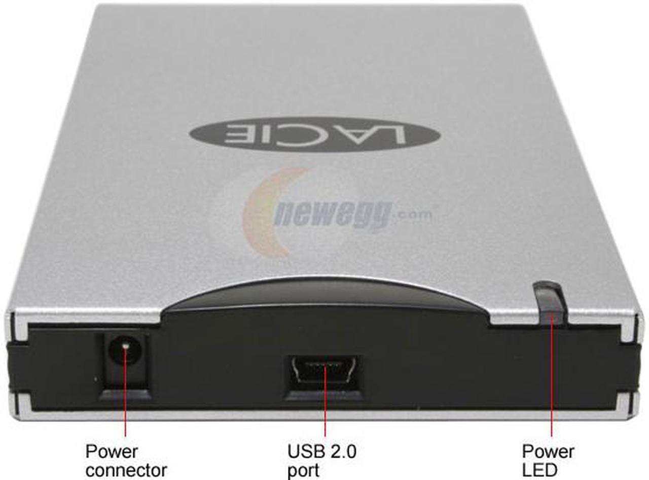 Alt view image 2 of 4 - LaCie Mobile 120GB USB 2.0 2.5" External Hard Drive 301178