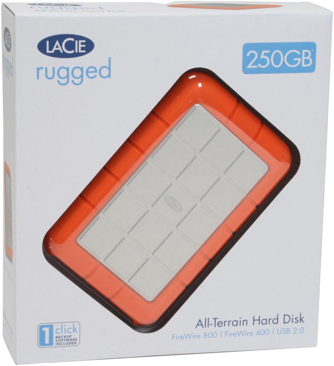 Alt view image 8 of 8 - LACIE Rugged ALL-Terrain 250GB 5400 RPM 2.5" USB 2.0 / Firewire400 / Firewire800 External Hard Drive Model 301291