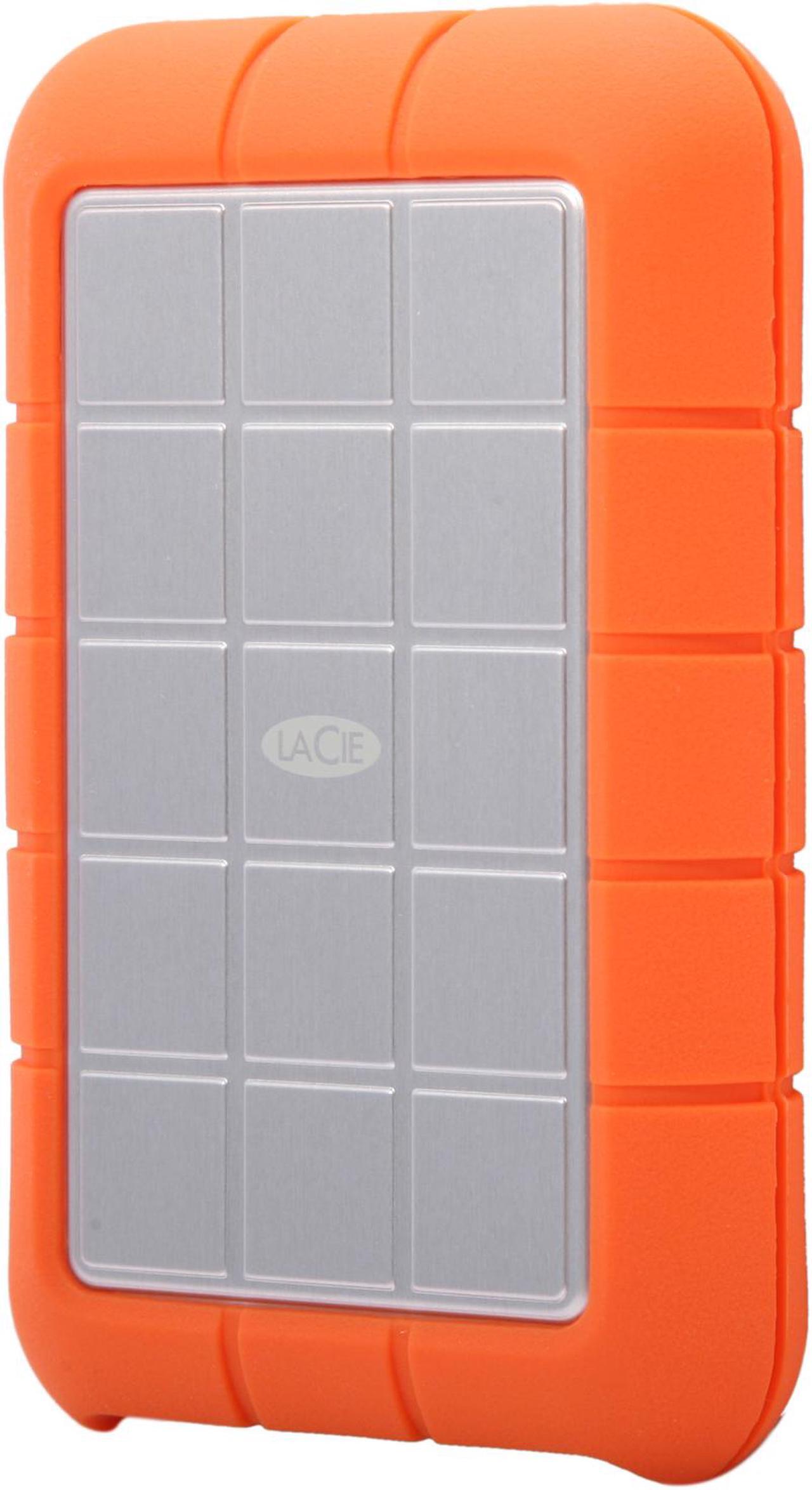 Main image of LaCie 500GB Rugged Triple Portable External Hard Drive USB 3.0 / 2 x Firewire800 Model LAC301983 Orange