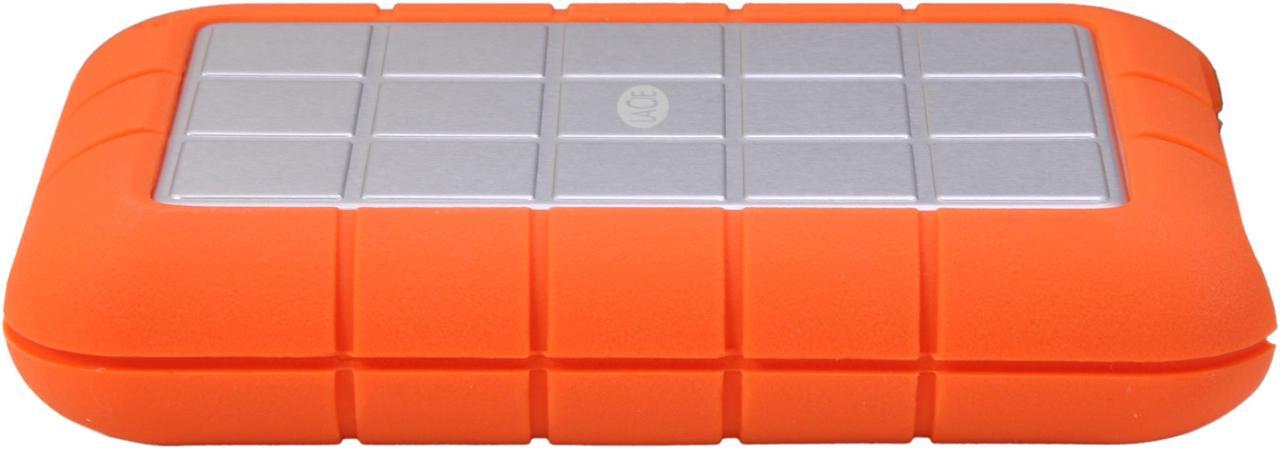 Alt view image 4 of 5 - LaCie 500GB Rugged Triple Portable External Hard Drive USB 3.0 / 2 x Firewire800 Model LAC301983 Orange