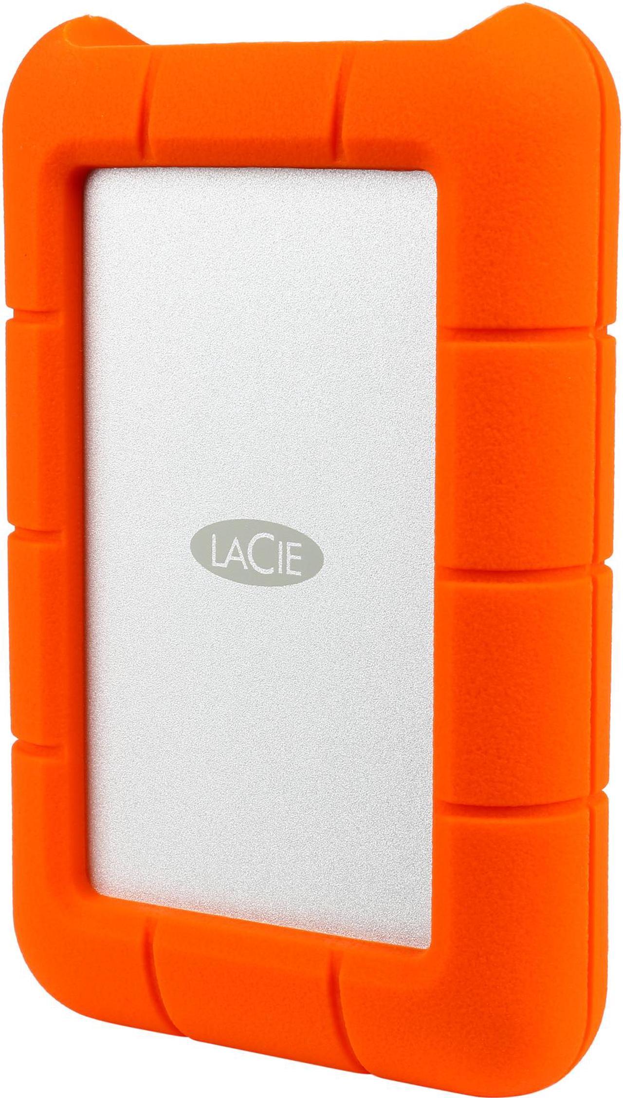 LaCie 4TB Rugged Mini External Hard Drive USB 3.0 Model LAC9000633 Orange, Drop Shock Dust Rain Resistant Shuttle Drive, For Mac And PC Computer Desktop and Laptop, Orange