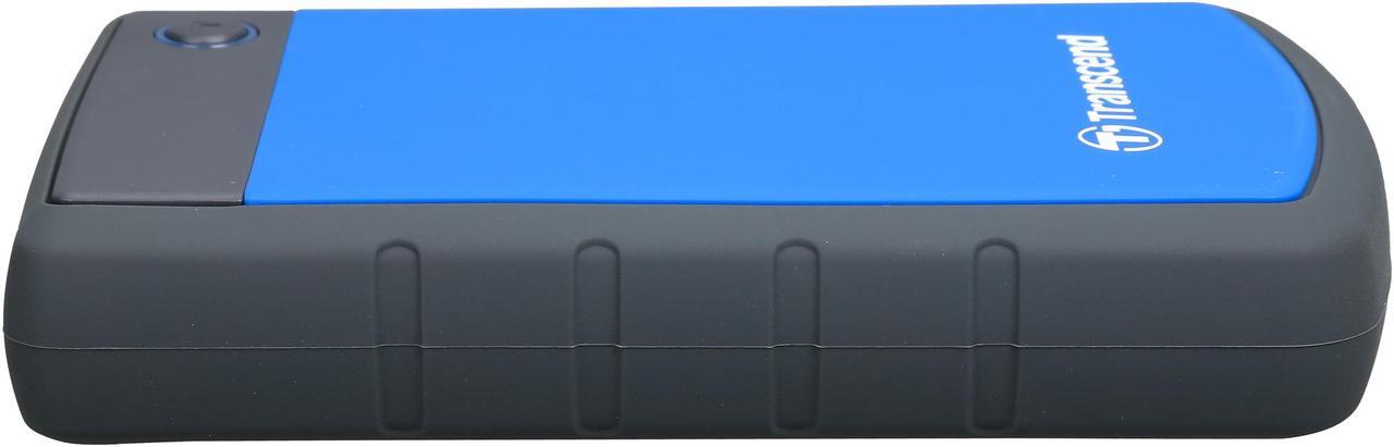 Alt view image 4 of 5 - Transcend 2TB StoreJet 25H3 Military-grade Shock Resistance Portable External Hard Drive USB 3.0 Model TS2TSJ25H3B Blue