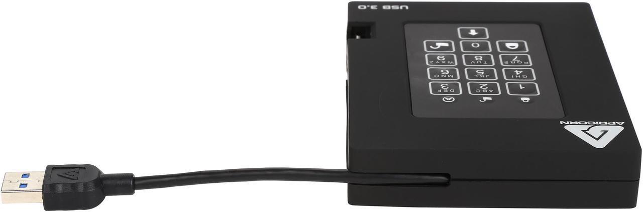 Alt view image 7 of 9 - APRICORN Aegis Padlock Fortress 1TB USB 3.0 Portable FIPS 140-2 Encrypted External Hard Drive With PIN Access A25-3PL256-1000F