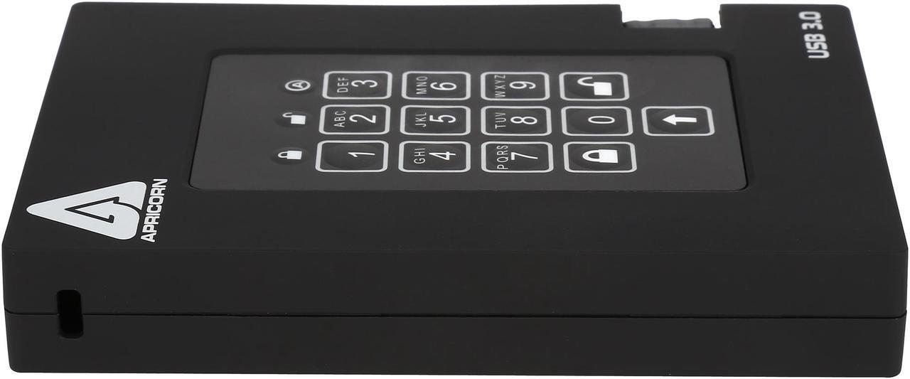 Alt view image 8 of 9 - APRICORN Aegis Padlock Fortress 1TB USB 3.0 Portable FIPS 140-2 Encrypted External Hard Drive With PIN Access A25-3PL256-1000F