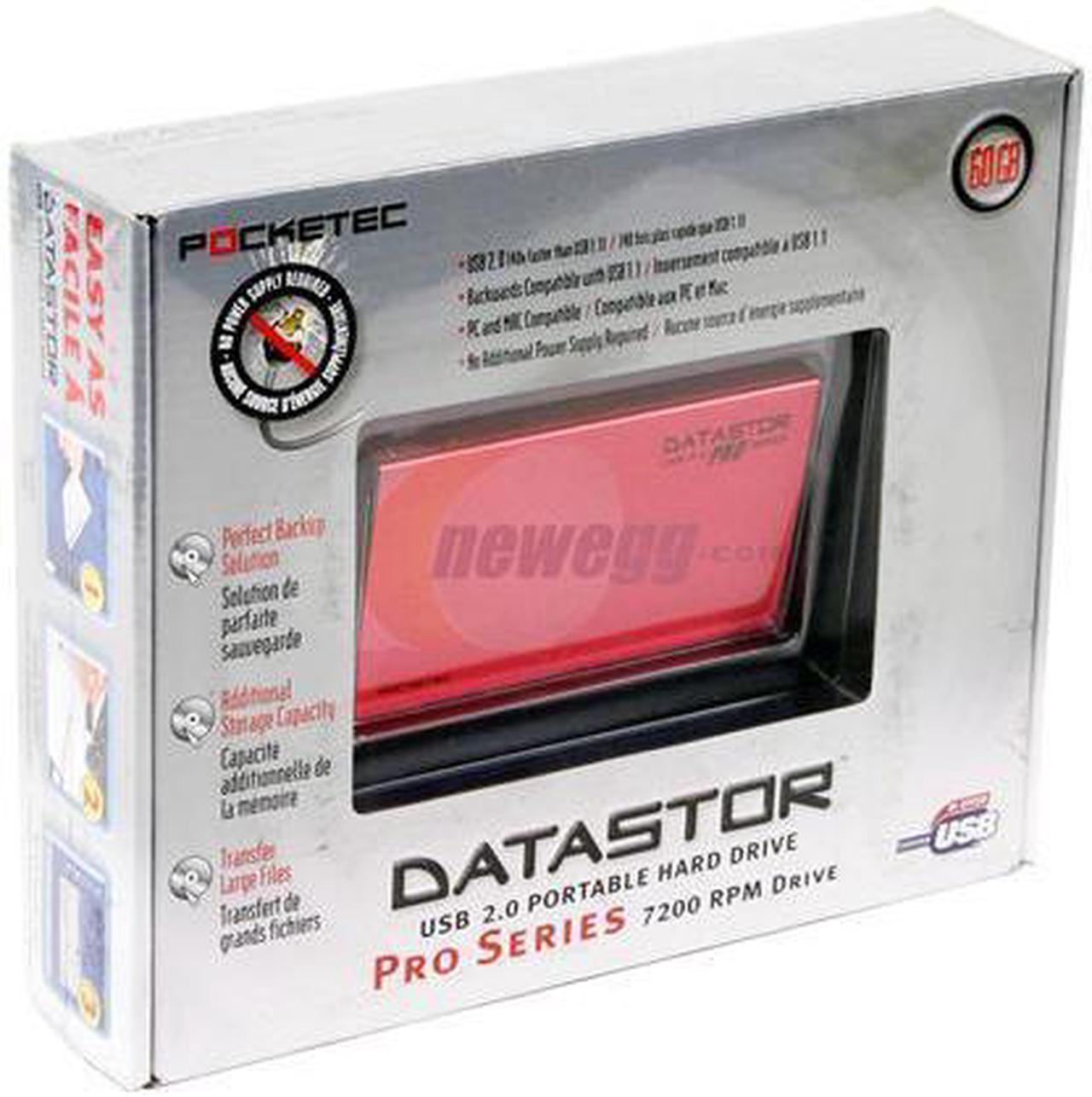 Main image of POCKETEC DataStor PRO Series 60GB USB 2.0 2.5" External Hard Drive 848P
