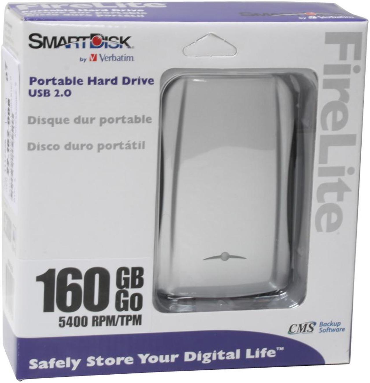 Alt view image 7 of 7 - SMARTDISK FireLite 160GB USB 2.0 2.5" External Hard Drive USBFLB160