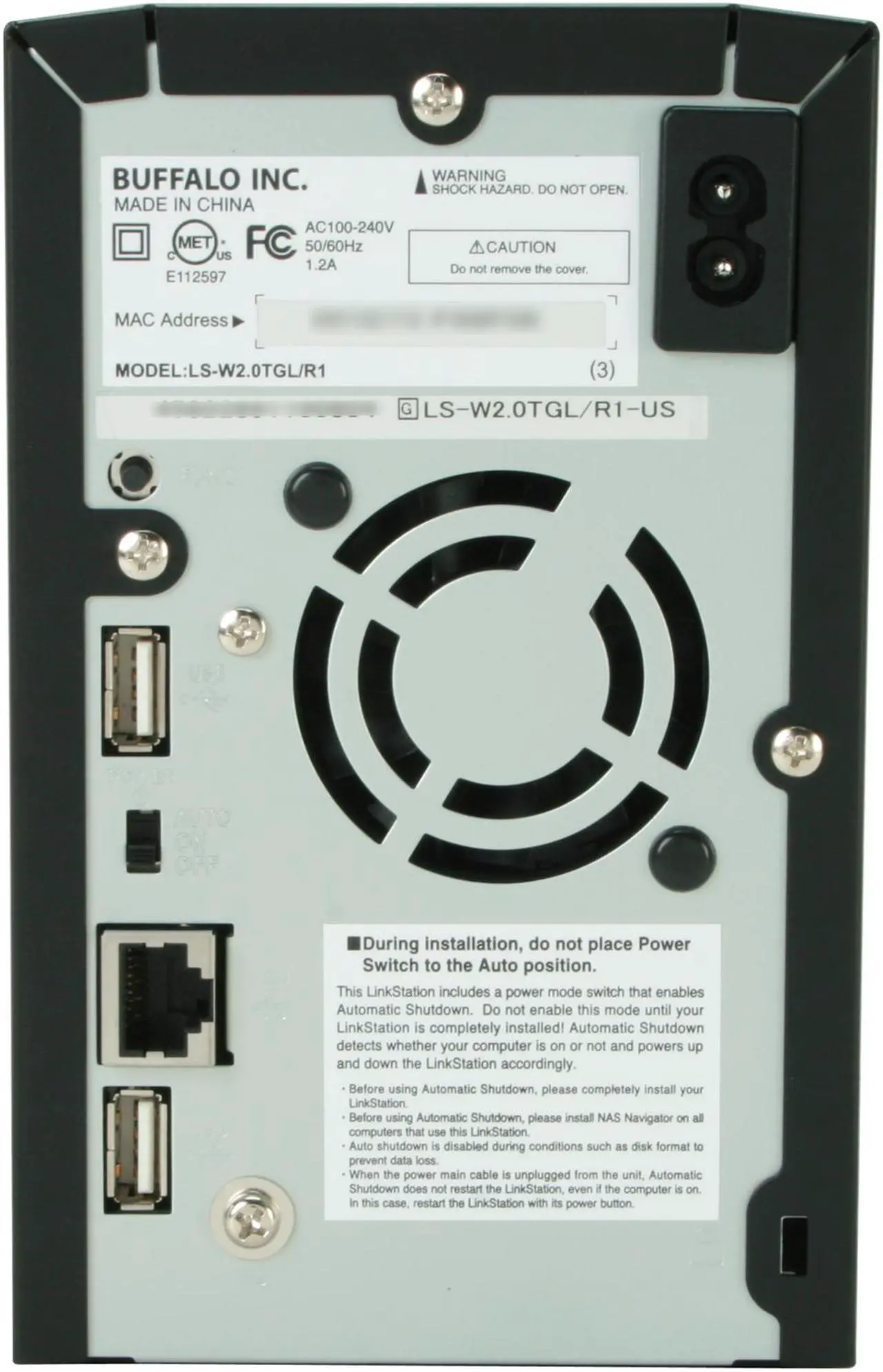 Alt view image 4 of 5 - BUFFALO LS-W2.0TGL/R1 2TB LinkStation Pro Duo Network Storage