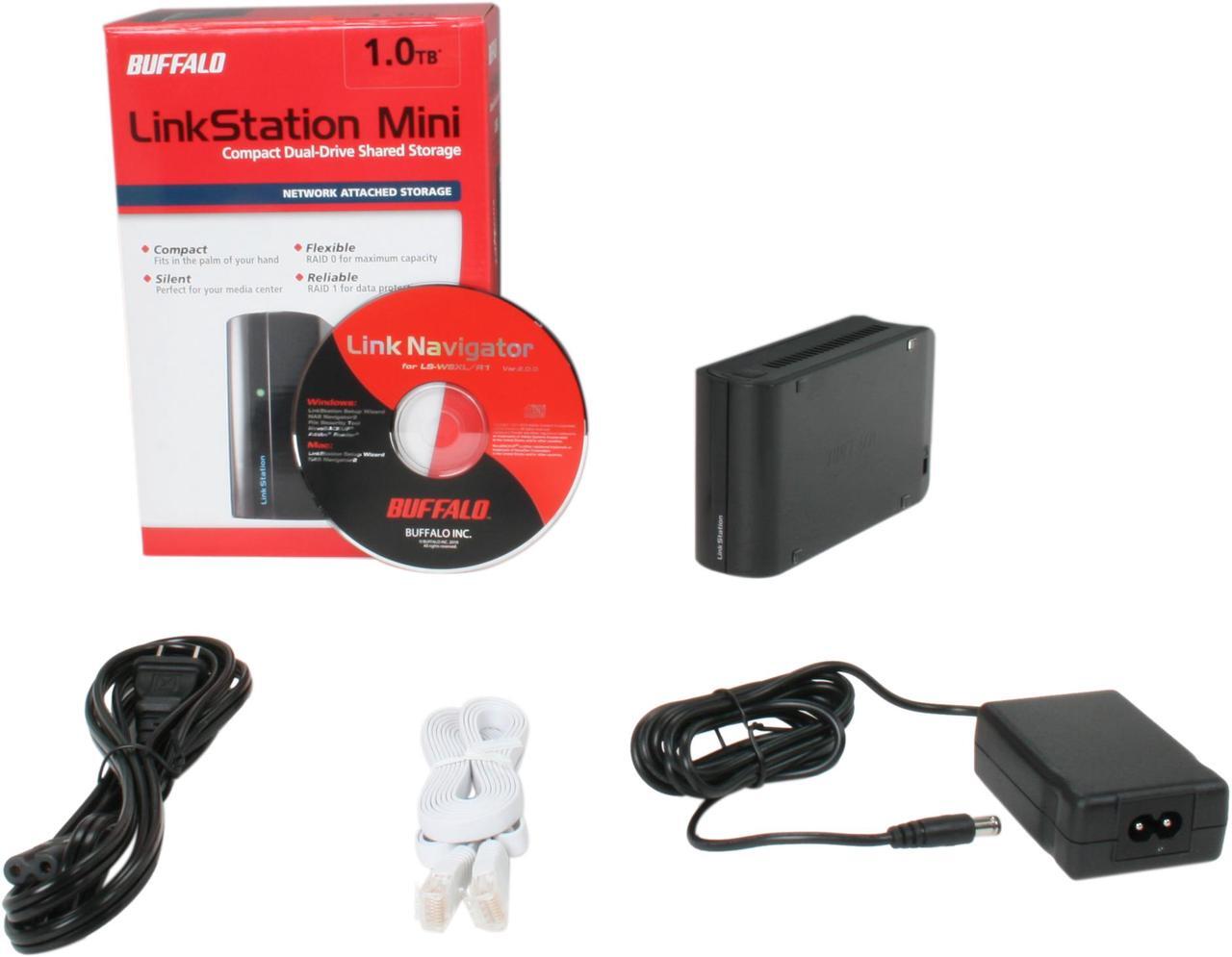 Alt view image 5 of 5 - BUFFALO LS-WSX1.0TL/R1 1TB (2x500GB) LinkStation Mini Network Storage