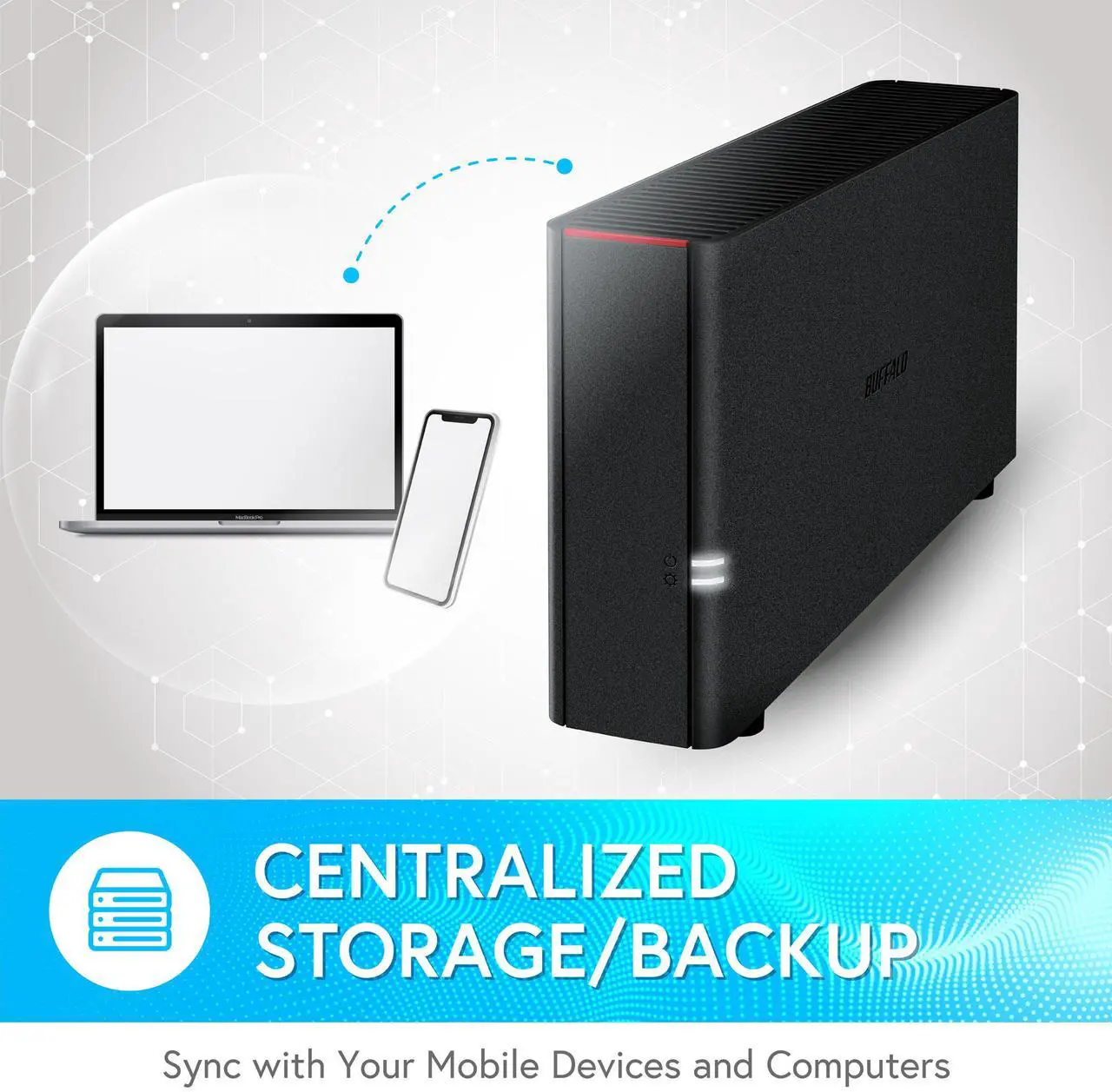 Alt view image 6 of 10 - BUFFALO LinkStation 210 1-Bay Personal Cloud Network Storage 2TB (1x2TB) with Hard Drives Included