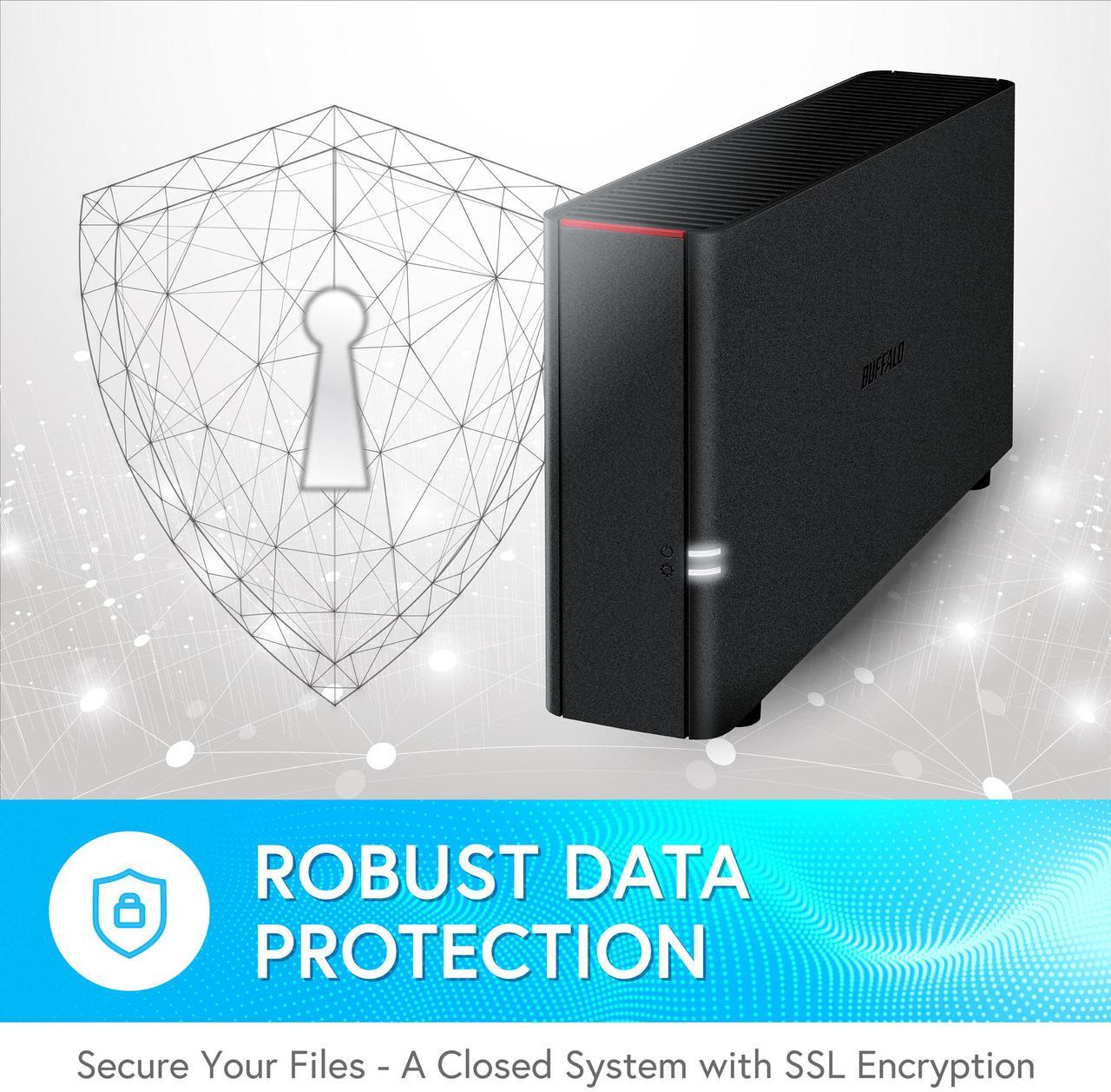 Alt view image 7 of 10 - BUFFALO LinkStation 210 1-Bay Personal Cloud Network Storage 2TB (1x2TB) with Hard Drives Included