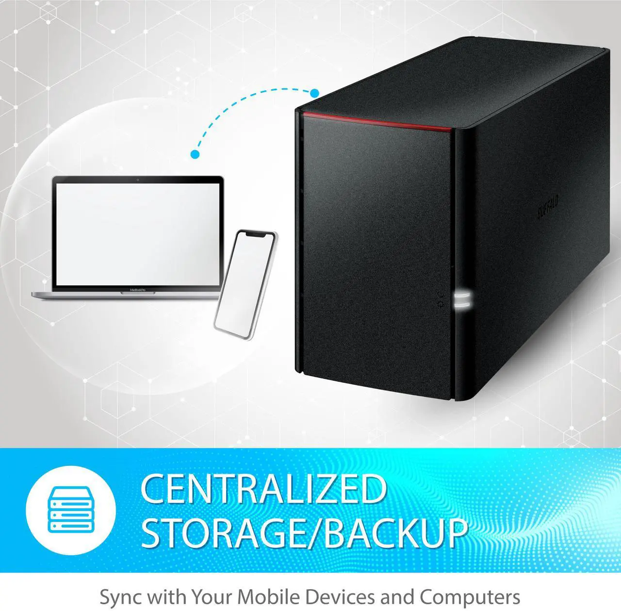 Alt view image 5 of 11 - BUFFALO LinkStation 220 2-Bay Personal Cloud Network Storage 4TB (2x2TB) with Hard Drives Included