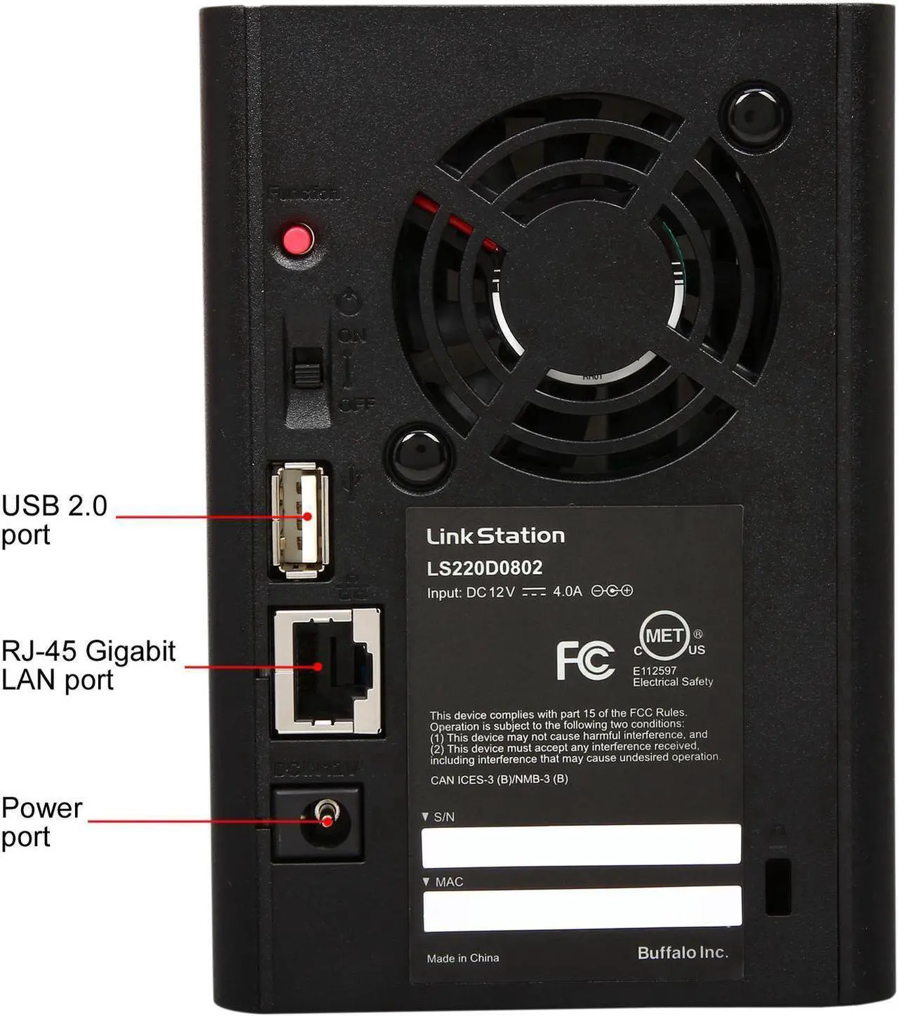 Alt view image 11 of 11 - BUFFALO LinkStation 220 2-Bay Personal Cloud Network Storage 4TB (2x2TB) with Hard Drives Included