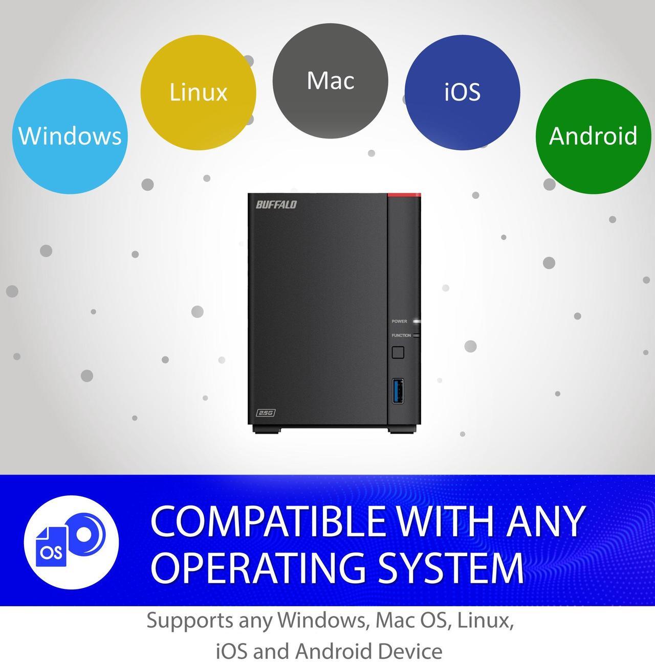 Alt view image 4 of 10 - BUFFALO LinkStation SoHo 720 2-Bay Professional Office NAS 4TB (2x2TB) with Hard Drives Included