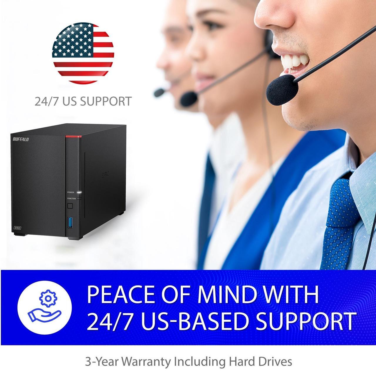 Alt view image 6 of 10 - BUFFALO LinkStation SoHo 720 2-Bay Professional Office NAS 4TB (2x2TB) with Hard Drives Included