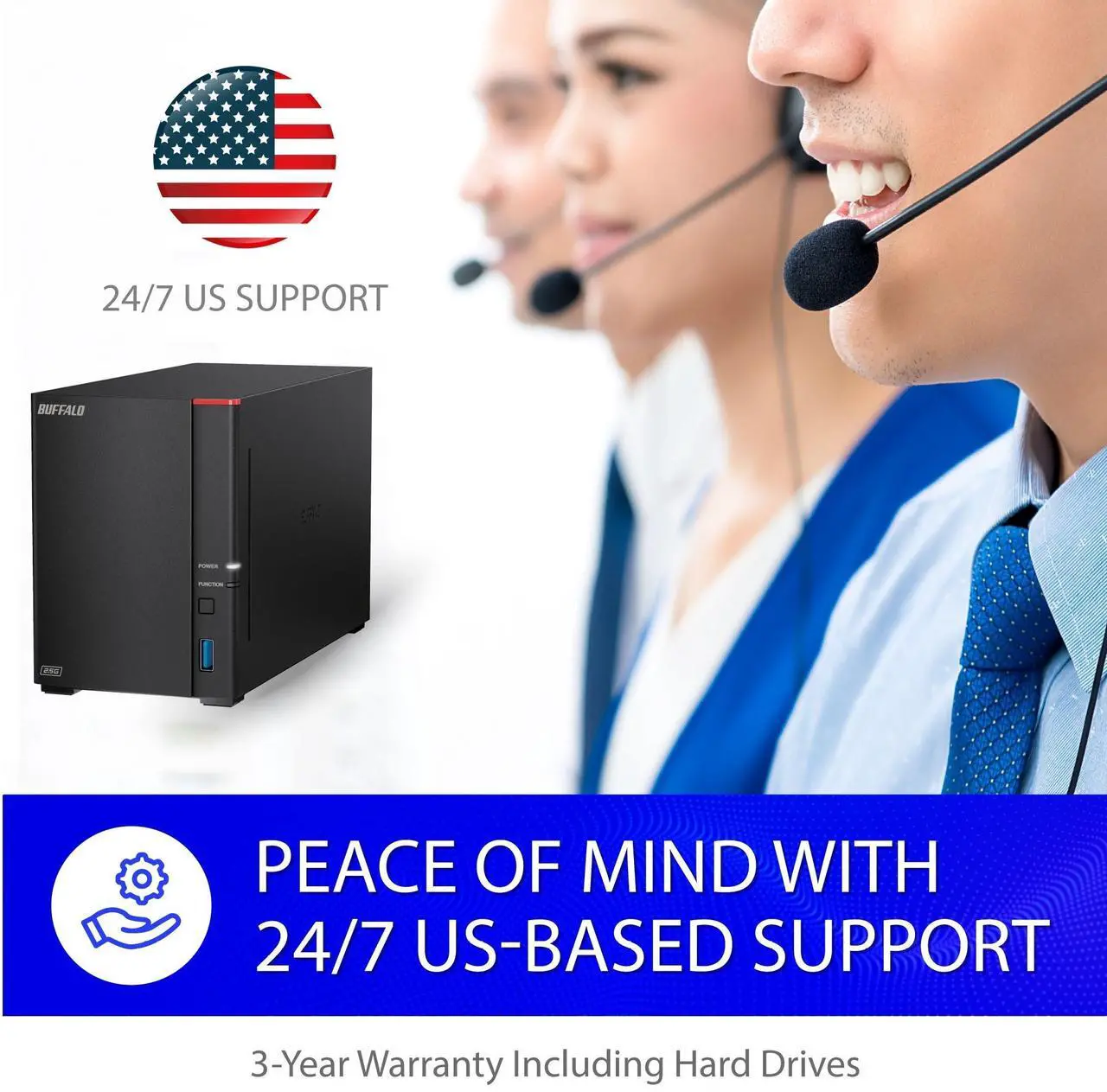 Alt view image 7 of 11 - BUFFALO LinkStation SoHo 720 2-Bay Professional Office NAS 8TB (2x4TB) with Hard Drives Included