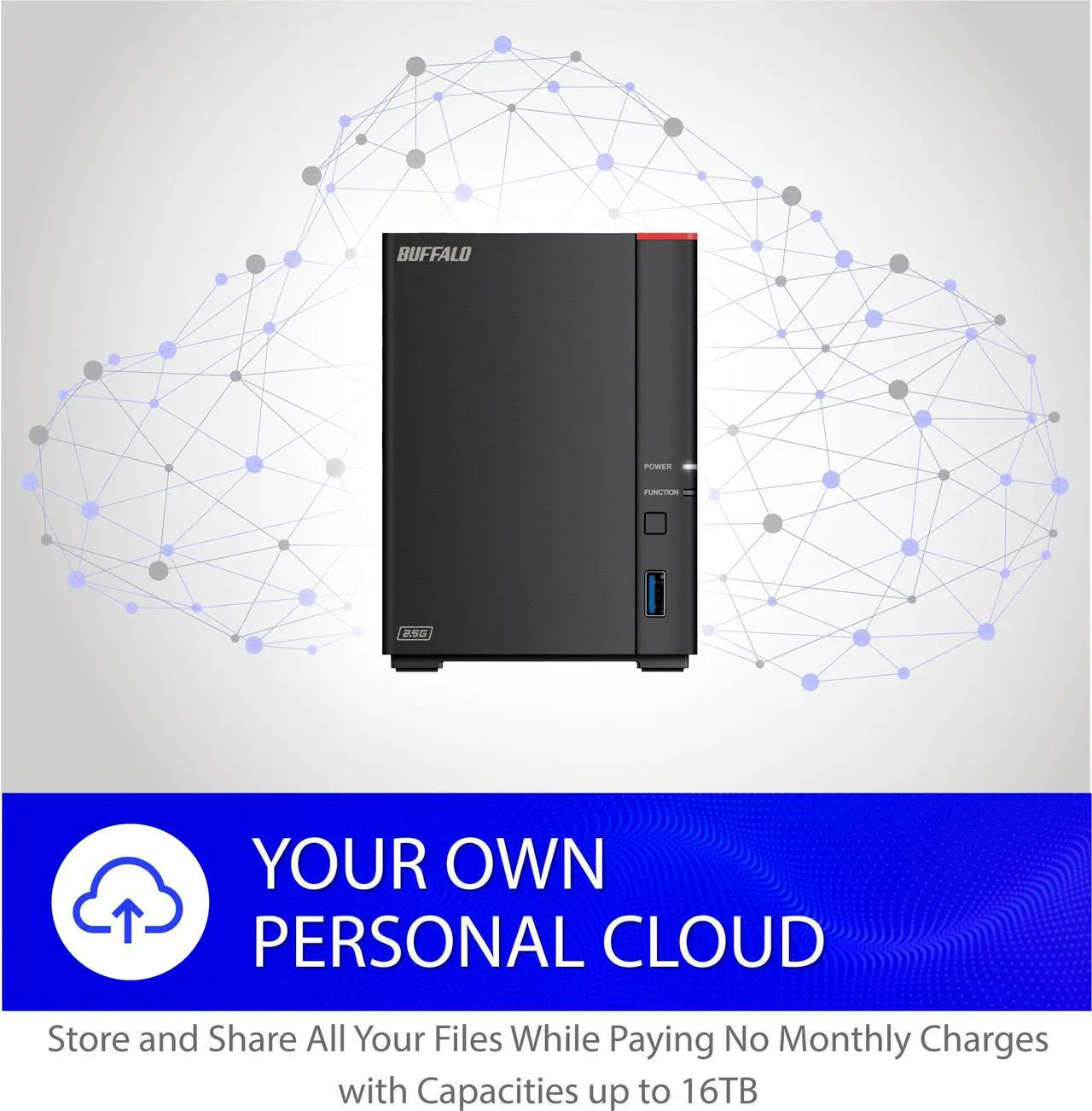 Alt view image 3 of 11 - BUFFALO LinkStation SoHo 720 2-Bay Professional Office NAS 16TB (2x8TB) with Hard Drives Included