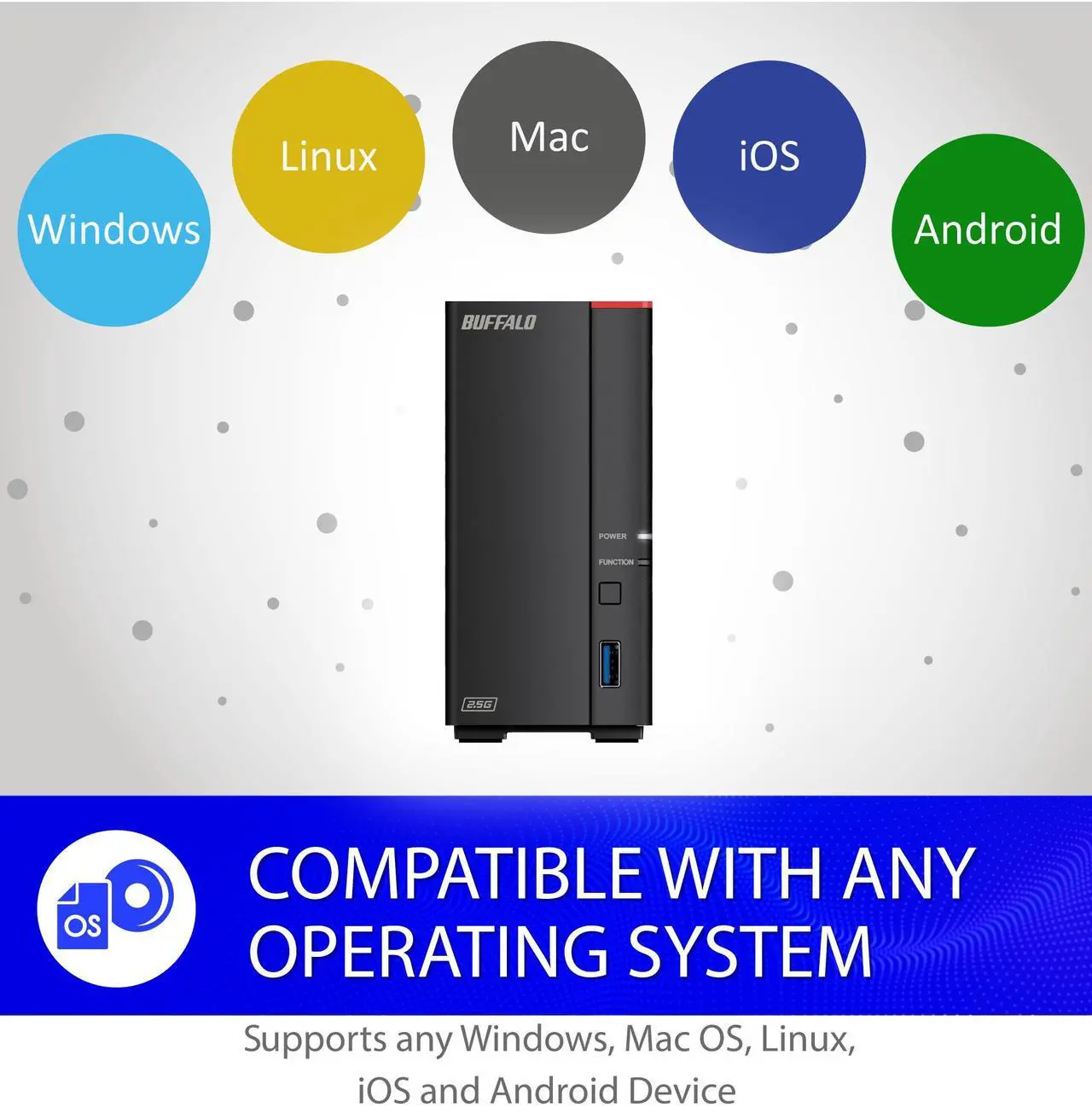 Alt view image 3 of 11 - BUFFALO LinkStation 710 1-Bay Professional Network Storage 4TB (1x4TB) with Hard Drives Included