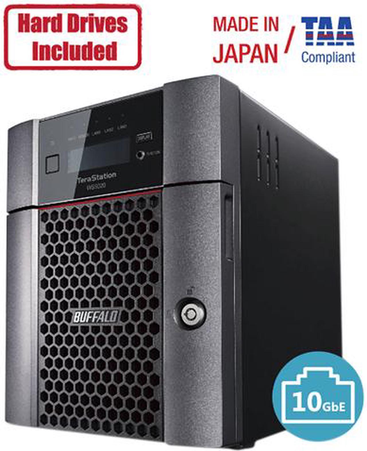 Buffalo TeraStation WS5420DN Windows Server IoT 2019 Standard 8TB 4 Bay Desktop (4x2TB) NAS Hard Drives Included RAID iSCSI