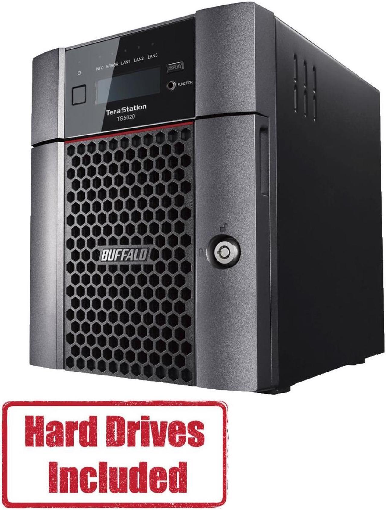 BUFFALO TeraStation TS5420DN8004 4-Bay NAS 80TB (4x20TB) with NAS-Grade Hard Drives Included Desktop Network Attached Storage