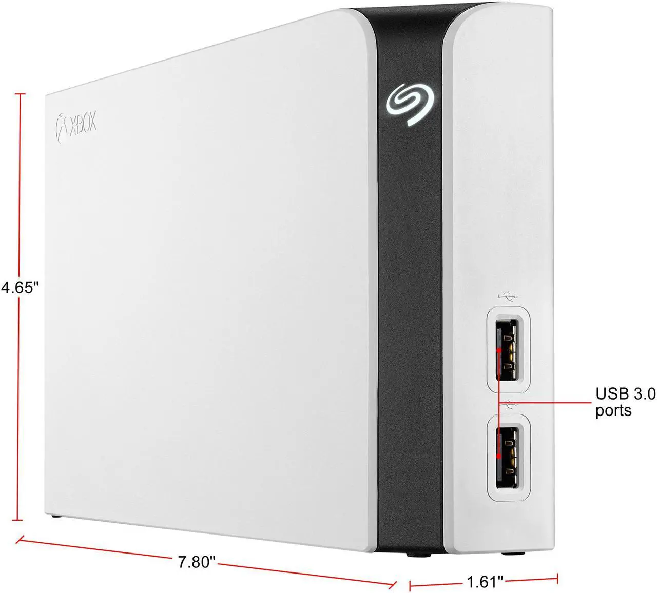 Alt view image 2 of 7 - Seagate Game Drive Hub for Xbox 8TB USB 3.0 External Hard Drive STGG8000400 White