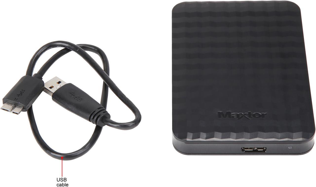 Alt view image 6 of 6 - Seagate Maxtor 4TB M3 Portable External Hard Drive USB 3.0 STSHX-M401TCBM Black