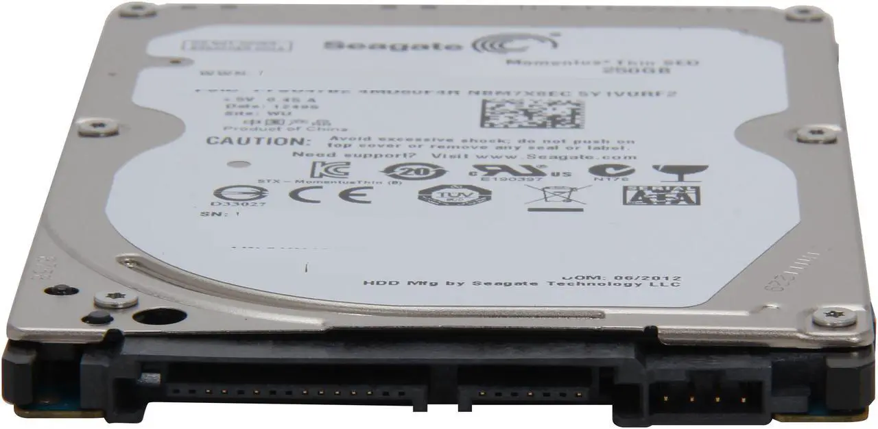 Alt view image 3 of 4 - Seagate Momentus Thin ST250LT014 250GB 7200 RPM 16MB Cache SATA 3.0Gb/s 2.5" Internal Notebook Hard Drive Bare Drive