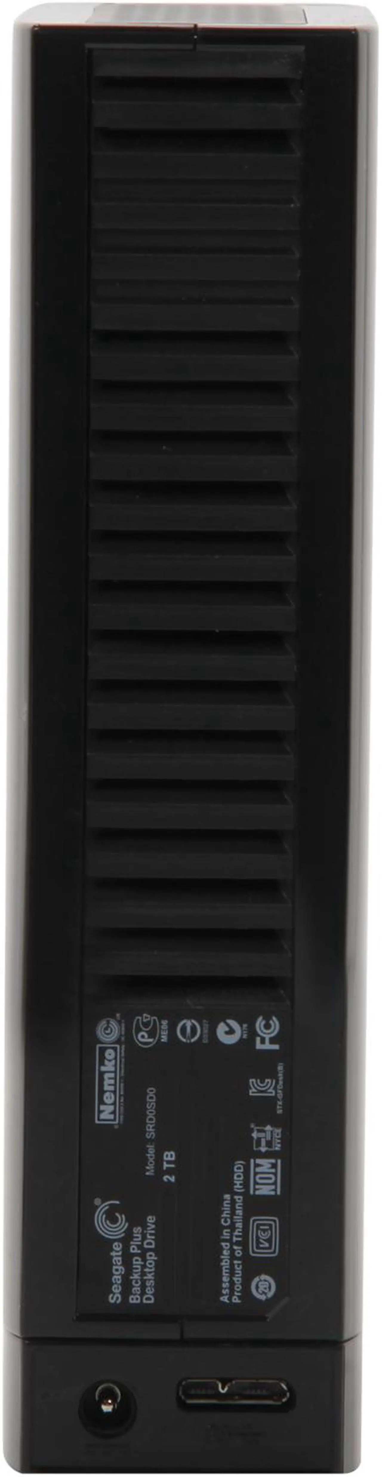 Alt view image 4 of 5 - Seagate Backup Plus 2TB USB 3.0 3.5" Desktop Hard Drive STCA2000100 Black
