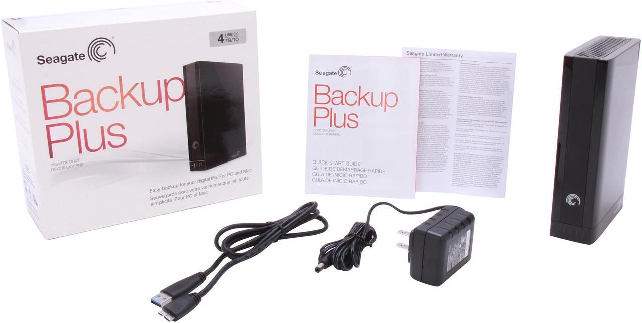 Alt view image 5 of 5 - Seagate Backup Plus 4TB USB 3.0 3.5" Desktop Hard Drive STCA4000100 Black