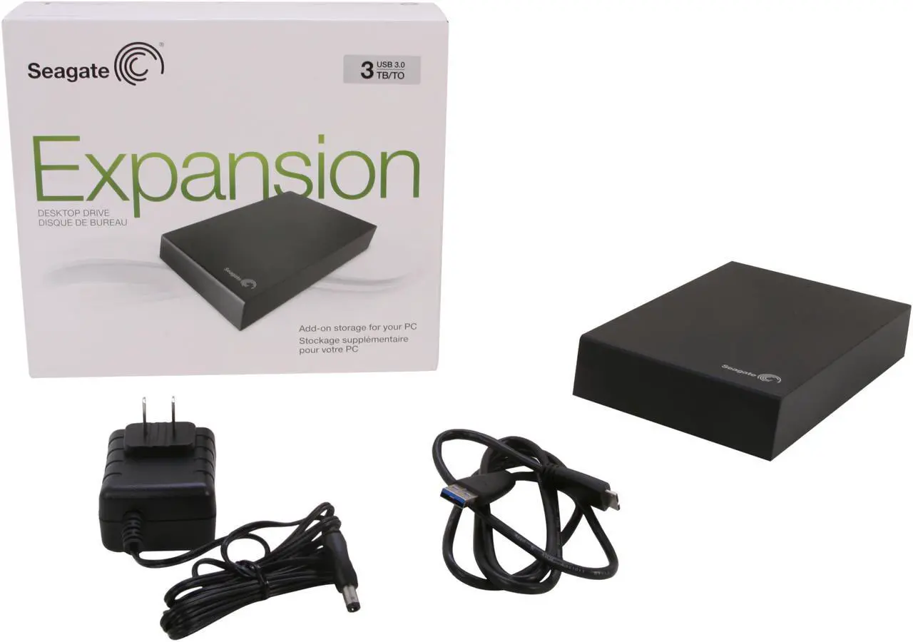Alt view image 5 of 5 - Seagate Expansion 3TB USB 3.0 3.5" Desktop External Hard Drive STBV3000100 Black