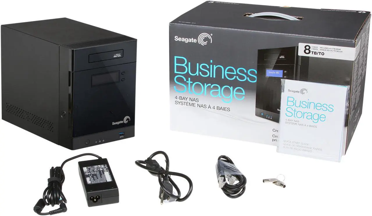 Alt view image 6 of 6 - Seagate STBP8000100 8TB Business Storage 4-Bay NAS