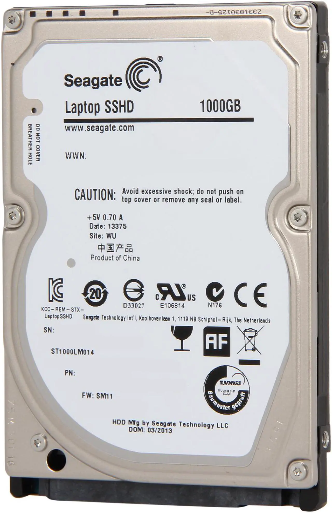 Main image of Seagate Hybrid Drives STBD1000400 1TB MLC/8GB 64MB Cache SATA 6.0Gb/s NCQ 2.5" Laptop SSHD -Retail Kit
