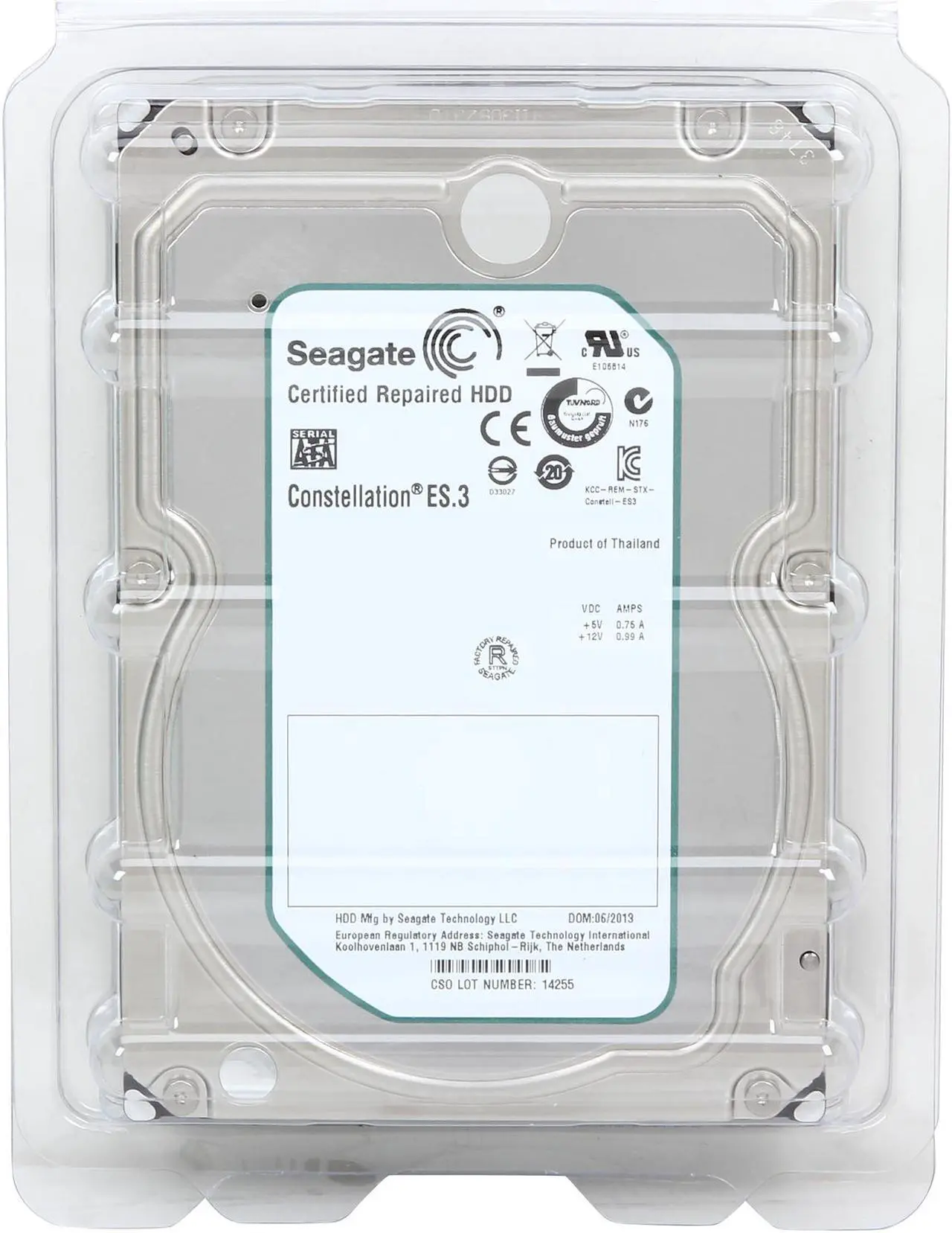 Alt view image 5 of 5 - Seagate Constellation ES.3 ST4000NM0033 4TB 7200 RPM 128MB Cache SATA 6.0Gb/s 3.5" Enterprise Internal Hard Drive Bare Drive