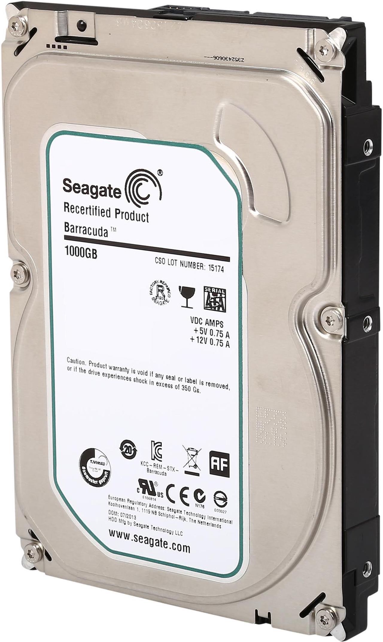 Main image of Seagate BarraCuda ST1000DM003 1TB 7200 RPM 64MB Cache SATA 6.0Gb/s 3.5" Internal Hard Drive Bare Drive