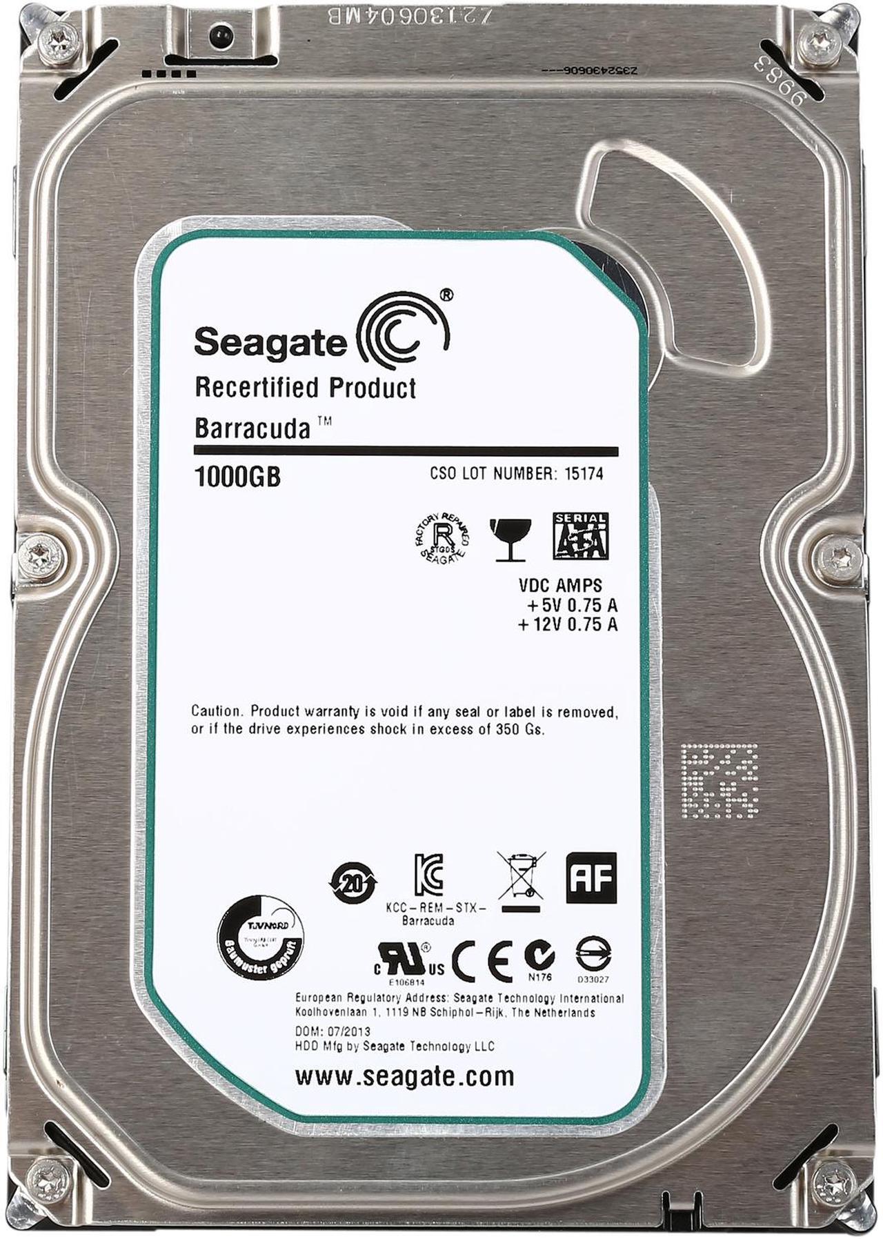 Alt view image 2 of 5 - Seagate BarraCuda ST1000DM003 1TB 7200 RPM 64MB Cache SATA 6.0Gb/s 3.5" Internal Hard Drive Bare Drive
