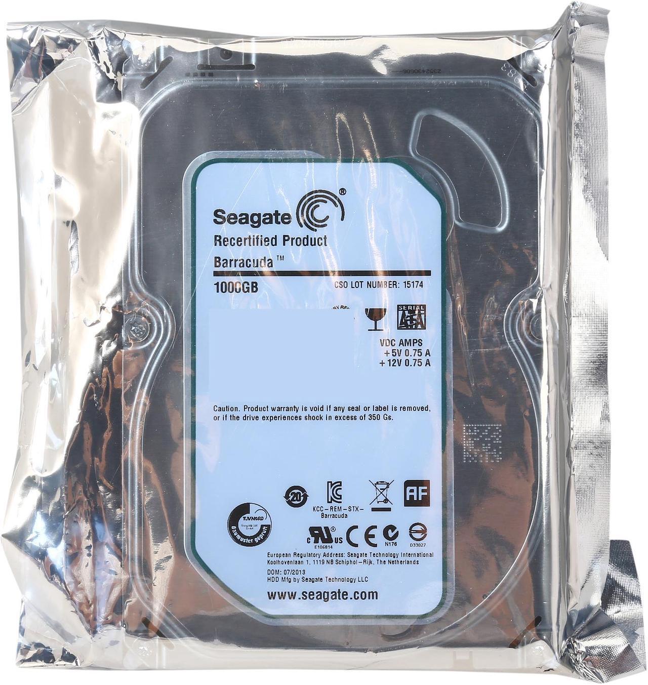 Alt view image 5 of 5 - Seagate BarraCuda ST1000DM003 1TB 7200 RPM 64MB Cache SATA 6.0Gb/s 3.5" Internal Hard Drive Bare Drive