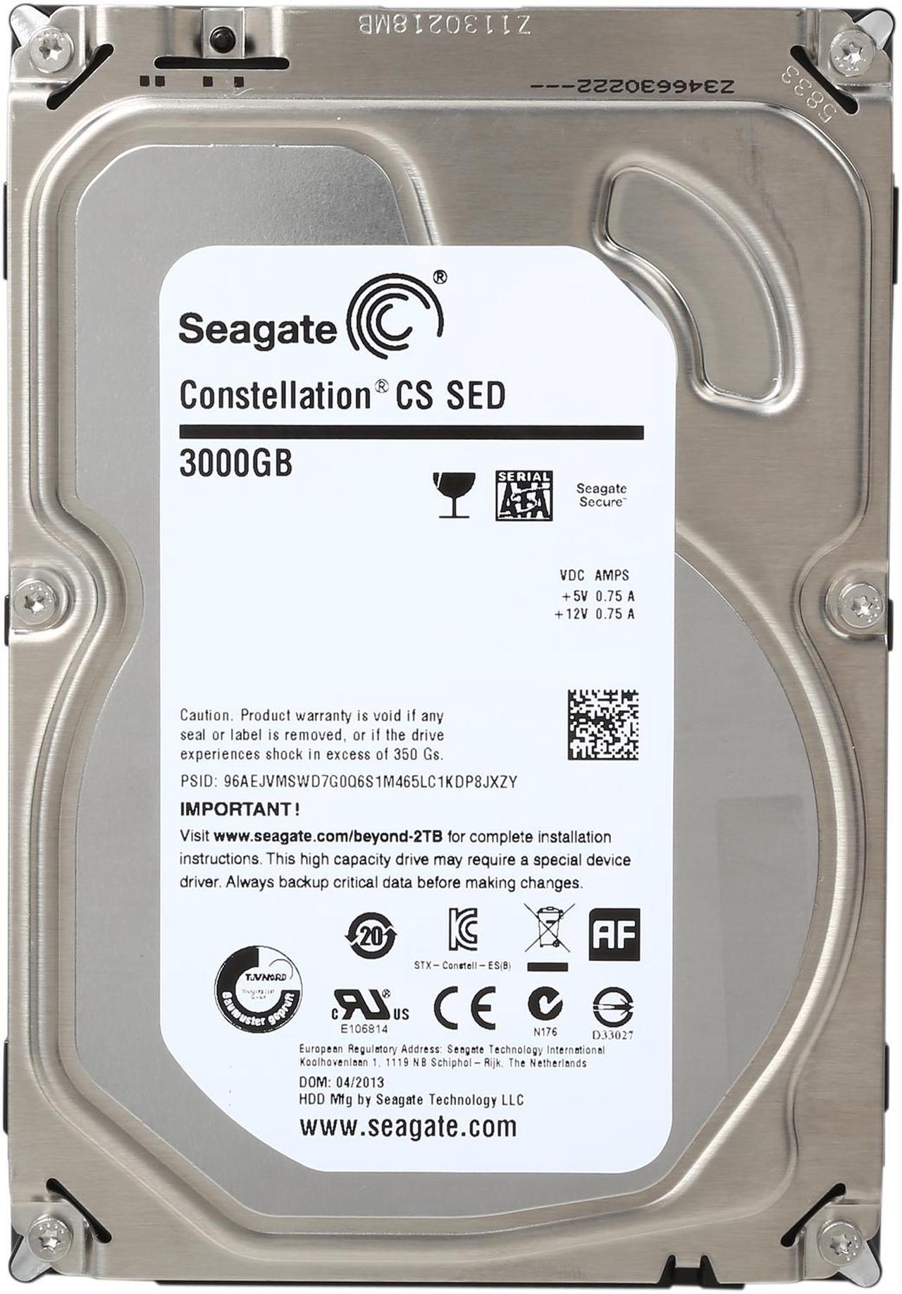 Alt view image 2 of 5 - Seagate Constellation CS ST3000NC000 3TB 7200 RPM 64MB Cache SATA 6.0Gb/s 3.5" Internal Hard Drive Bare Drive