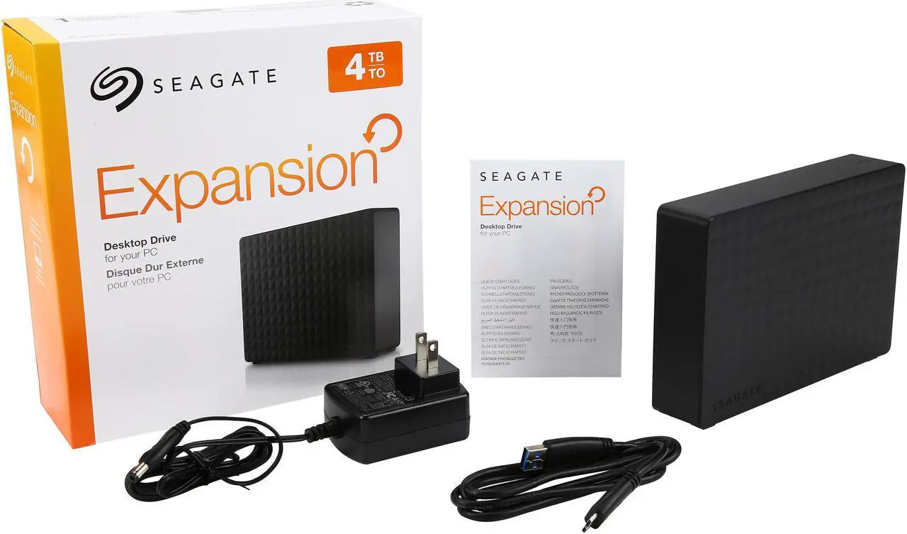 Alt view image 7 of 7 - Seagate Expansion 4TB USB 3.0 3.5" Desktop External Hard Drive STEB4000100 Black