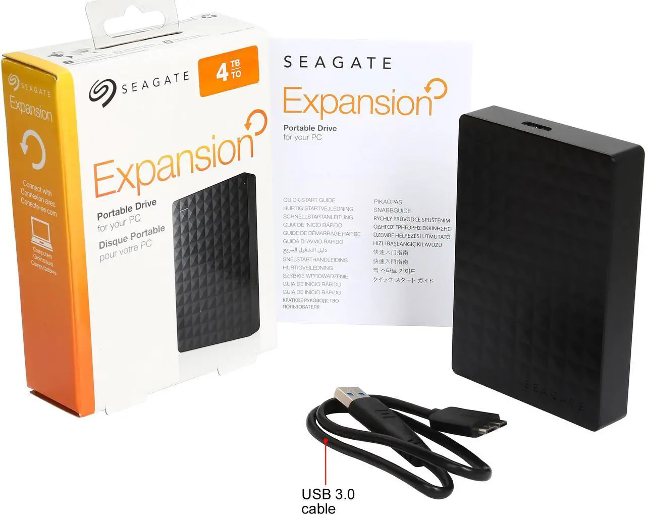 Alt view image 6 of 6 - Seagate Portable Hard Drive 4TB HDD - External Expansion for PC Windows PS4 & Xbox - USB 2.0 & 3.0 Black (STEA4000400)