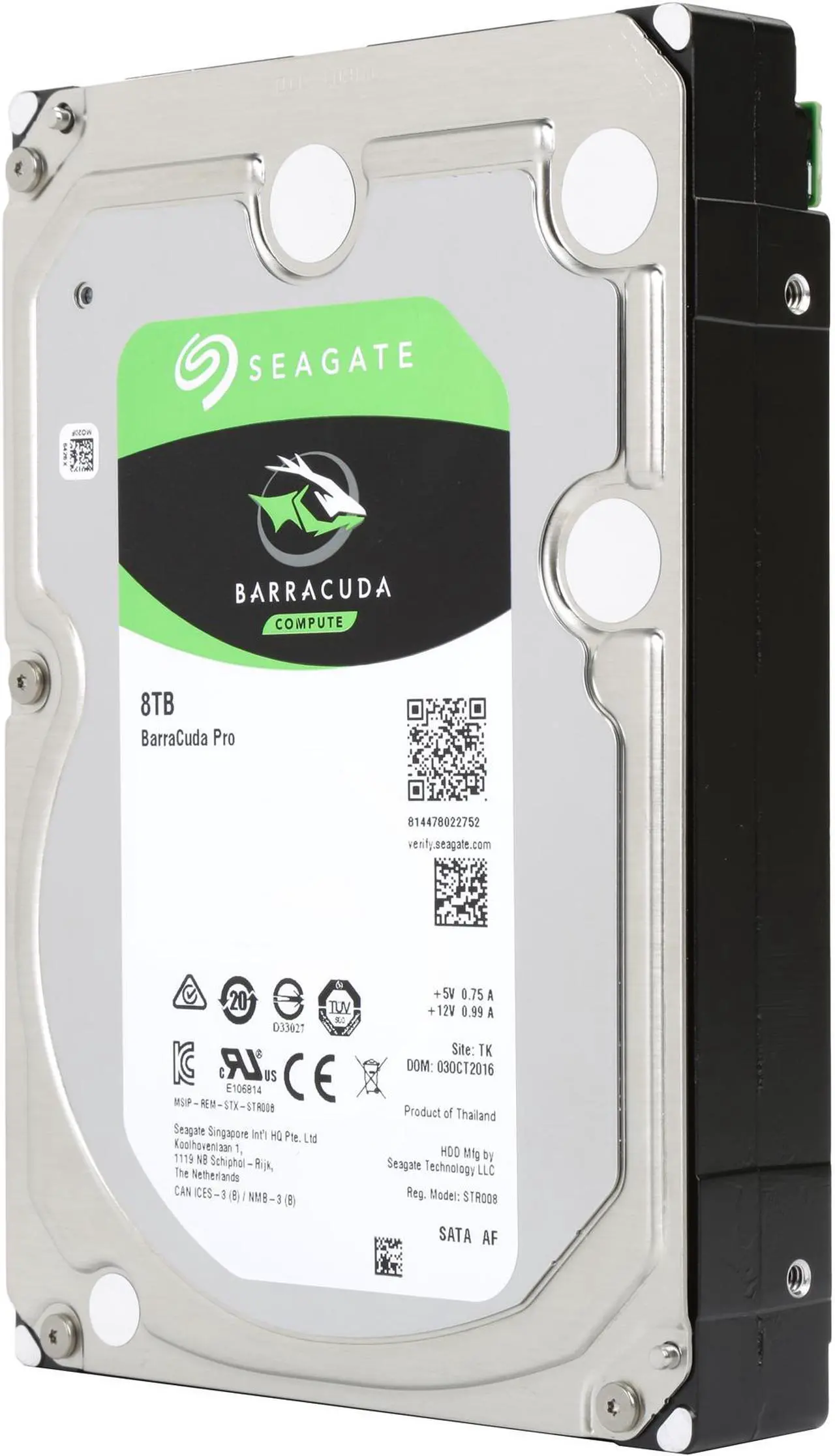 Alt view image 3 of 5 - Seagate BarraCuda Pro ST8000DM005 8TB 7200 RPM 256MB Cache SATA 6.0Gb/s 3.5" Hard Drive Bare Drive