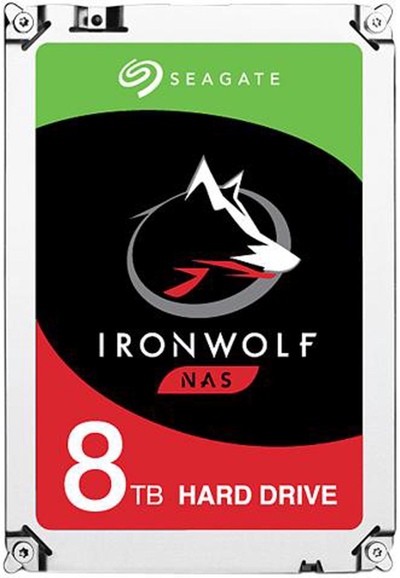 Seagate IronWolf 8TB NAS Hard Drive 7200 RPM 256MB Cache SATA 6.0Gb/s CMR 3.5" Internal HDD for RAID Network Attached Storage ST8000VN0022