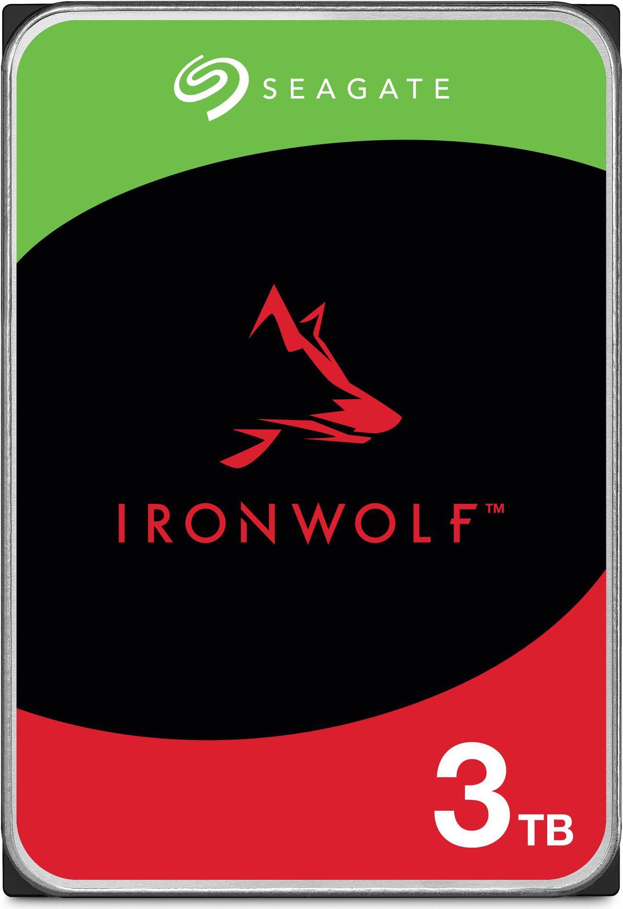 Seagate IronWolf 3TB NAS Hard Drive 5900 RPM 64MB Cache SATA 6.0Gb/s CMR 3.5" Internal HDD for RAID Network Attached Storage ST3000VN007