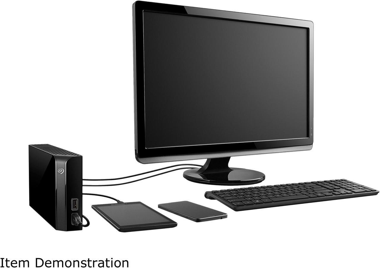 Alt view image 13 of 14 - Seagate Backup Plus Hub 6TB 2 x USB 3.0 Hard Drives - Desktop External STEL6000100 Black