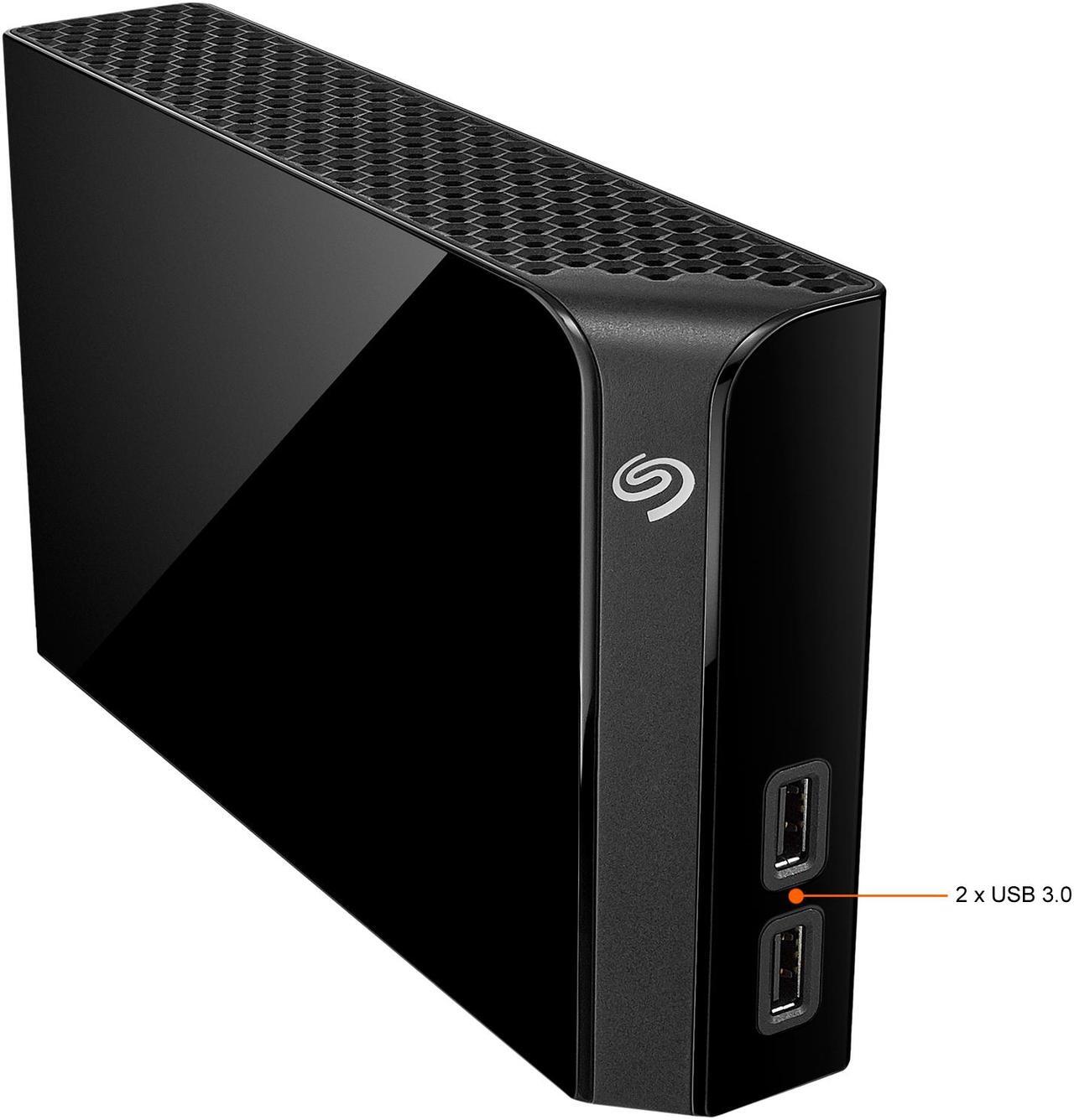 Alt view image 6 of 14 - Seagate Backup Plus Hub 6TB 2 x USB 3.0 Hard Drives - Desktop External STEL6000100 Black